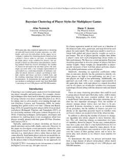 Bayesian Clustering of Player Styles for Multiplayer Games