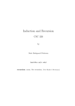Induction and Recursion