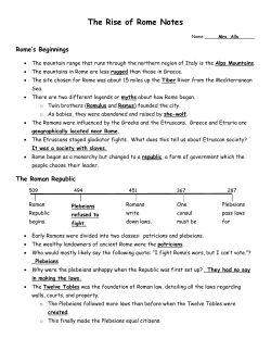The Rise of Rome Notes