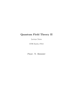 Quantum Field Theory II, Lecture Notes