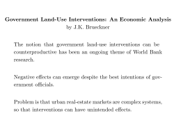 Government Land-Use Interventions