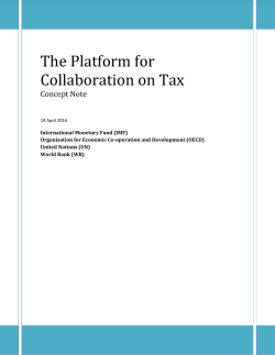 The Platform for Collaboration on Tax