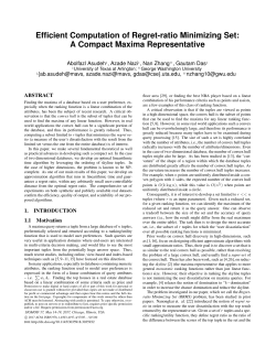 Efficient Computation of Regret-ratio Minimizing Set: A Compact