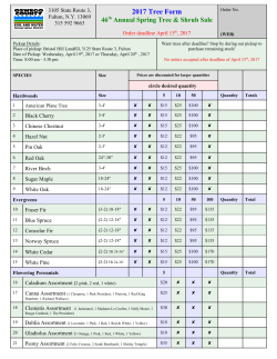 2017 Tree Form - Oswego County