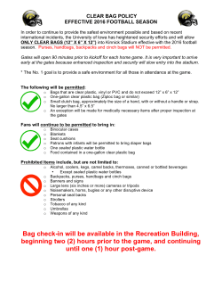 Bag check-in will be available in the Recreation Building, beginning