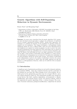 5 Genetic Algorithms with Self-Organizing Behaviour in Dynamic