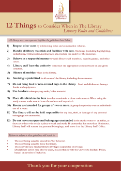 Library Rules and Guidelines 12 Things to Consider When in The