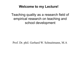 An example of empirical teaching research