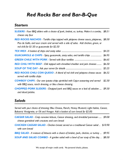 MenuPro PAGE ONE Red Rocks