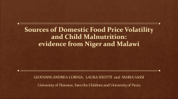 Domestic Price Components and Child Nutritional Status in Niger
