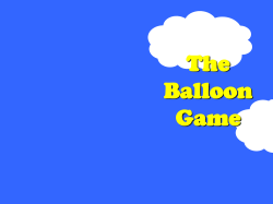 Balloon game - Be a Game show Host