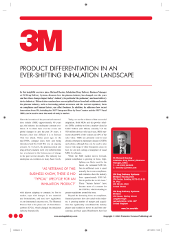 product differentiation in an ever-shifting inhalation landscape