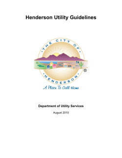 Henderson Utility Guidelines