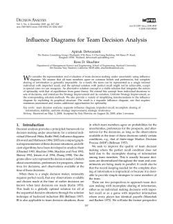 Influence Diagrams for Team Decision Analysis