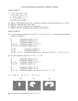 CS 201, Discrete Structures, Spring 2001, Assignment 1 Solutions