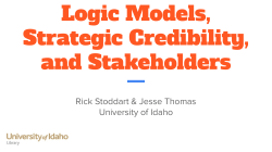 Logic Models, Strategic Credibility, and Stakeholders