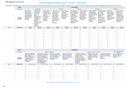 Curriculum Mapping Template: Korean * 5 and 6
