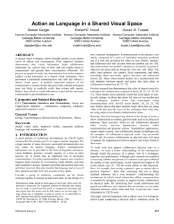 Action as Language in a Shared Visual Space