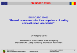 EN ISO/IEC 17025 1 EN ISO/IEC 17025