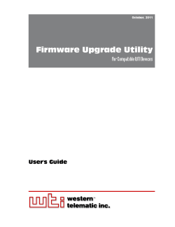 Firmware Upgrade Utility - Western Telematic, Inc.