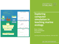 Exploring computer simulation in teaching marine ecology