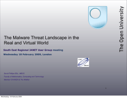 Malware in the Real and Virtual World