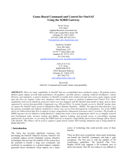 Game-Based Command and Control for OneSAF Using the SORD
