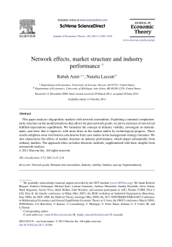Network effects, market structure and industry performance
