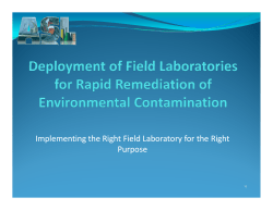 Implementing the Right Field Laboratory for the Right Purpose