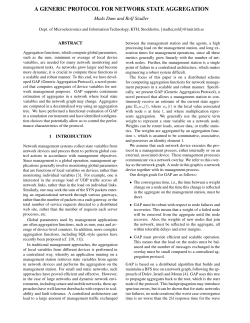 a generic protocol for network state aggregation