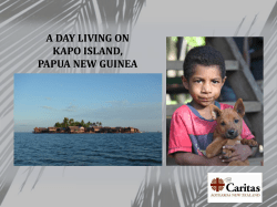 Lent 2013 A day in the life of Kapo Island