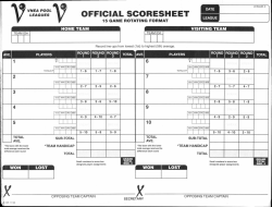 official scoresheet - Bell Music Company