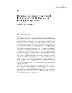 Bifurcations Involving Fixed Points and Limit Cycles in Biological