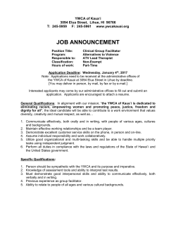 Clinical Group Facilitator Full Job Description