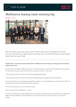 Melbourne leasing team winning big