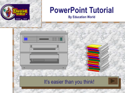 Power Point Tutorial