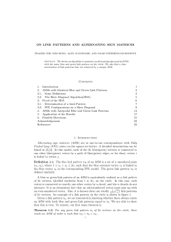 ON LINK PATTERNS AND ALTERNATING SIGN MATRICES