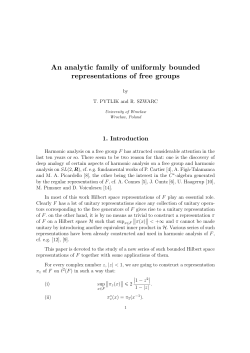 [2] An analytic family of uniformly bounded representations of free