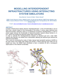 MODELLING INTERDEPENDENT INFRASTRACTURES USING