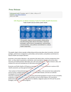 Press Release form the Center for Disease Control
