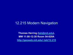 PowerPoint Presentation - 12.215 Modern Navigation