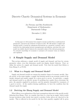 Discrete Chaotic Dynamical Systems in Economic Models