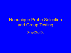 Nonunique Probe Selection and Group Testing