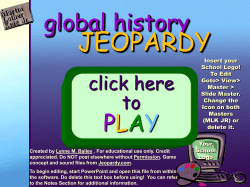 Jeopardy Game Template