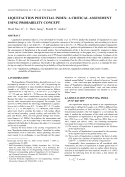 liquefaction potential index: a critical assessment using probability