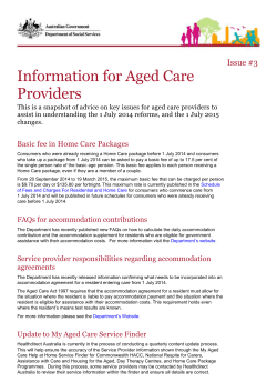 Information for Providers newsletter Week 3