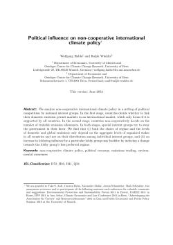 Political influence on non-cooperative international