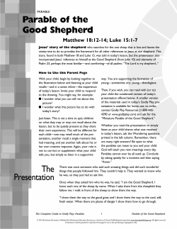The Presentation Parable of the Good Shepherd