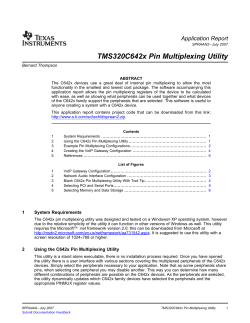 TMS320C642x Pin Multiplexing Utility