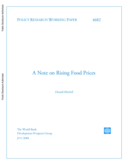 A Note on Rising Food Prices